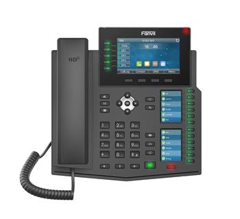 Telefon VoIP, Fanvil, HD Audio, RJ45 1000Mbps PoE, Ecran LCD, Negru