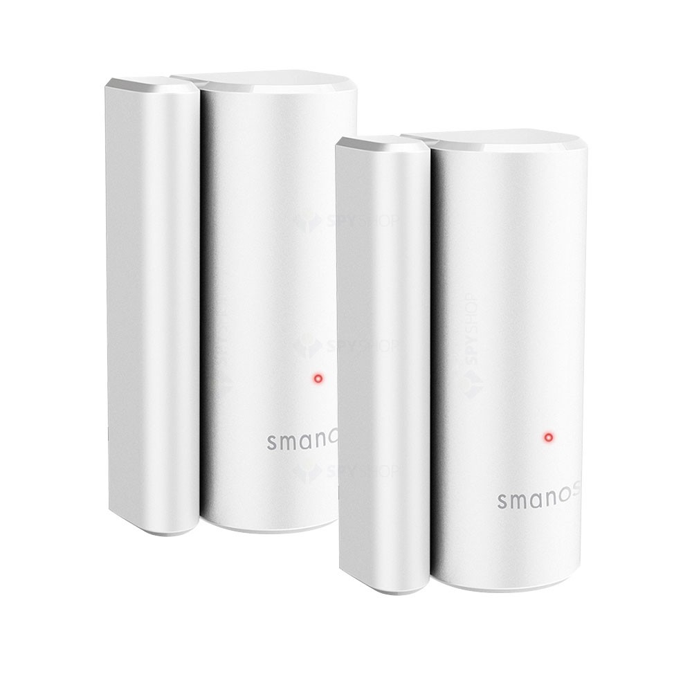 DETECTOR de usa/fereastra wireless SMANOS, 2 bucati, lucreaza impreuna cu unitatea centrala K1 sau K2, „DS-20*2” (timbru verde 0.8 lei)