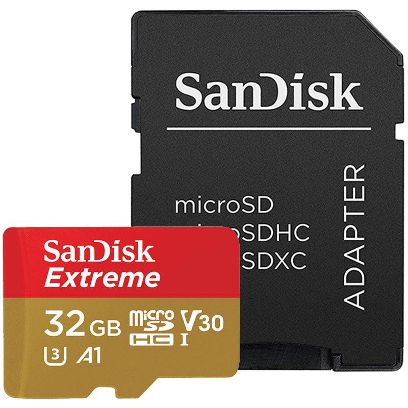 CARD MicroSD SANDISK, 32 GB, microSDHC, clasa 10, standard UHS-I U3, „SDSQXAF-032G-GN6MA” (timbru verde 0.03 lei)