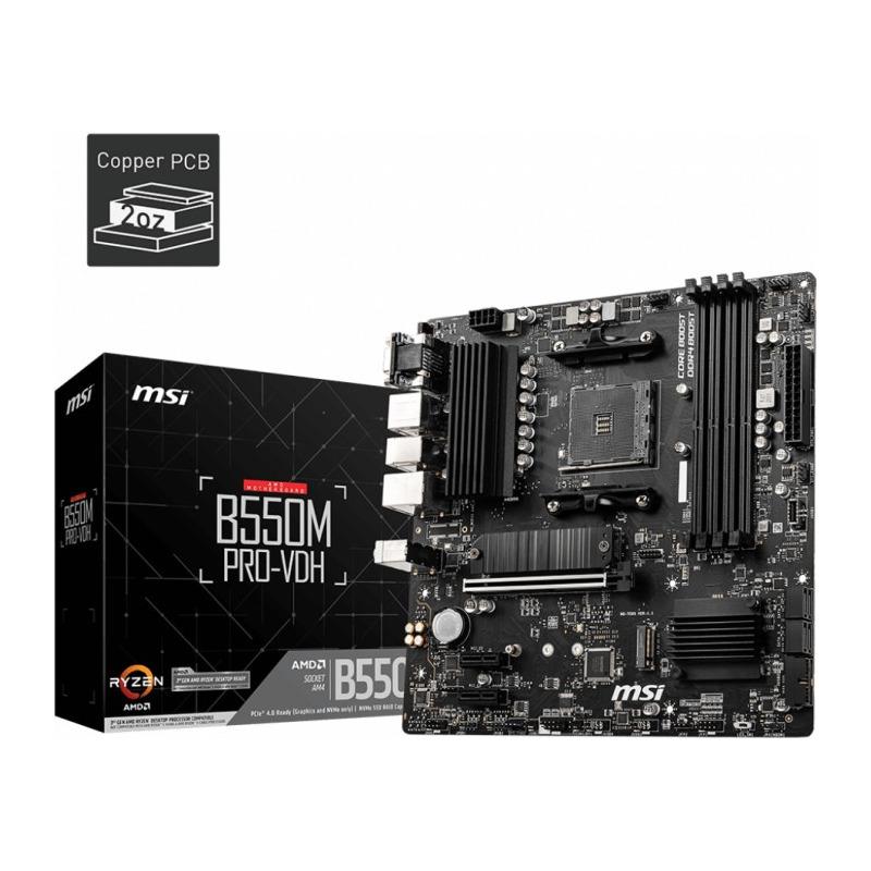 Placa de baza MSI B550M PRO-VDH, Socket AM4