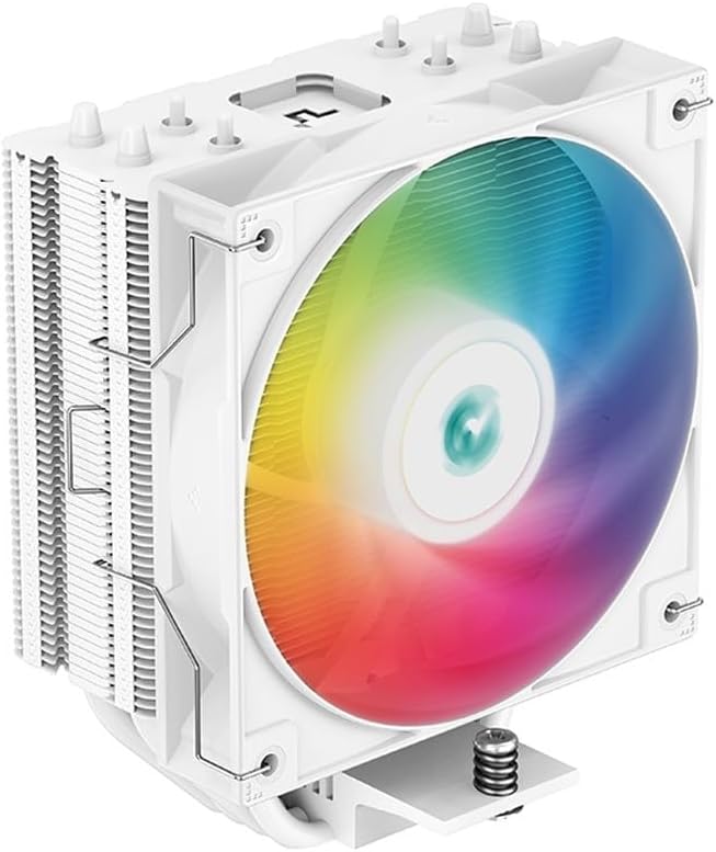 Cooler DeepCool AG400 WH ARGB, 120mm, cu aer, skt. Intel/ AMD, iluminare RGB