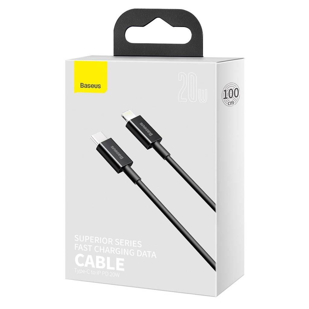 Cablu Baseus Type-C la tip Lightning PD Superior Series, Black 4 Cablu Baseus Type-C la tip Lightning PD Superior Series, Black - imagine 4