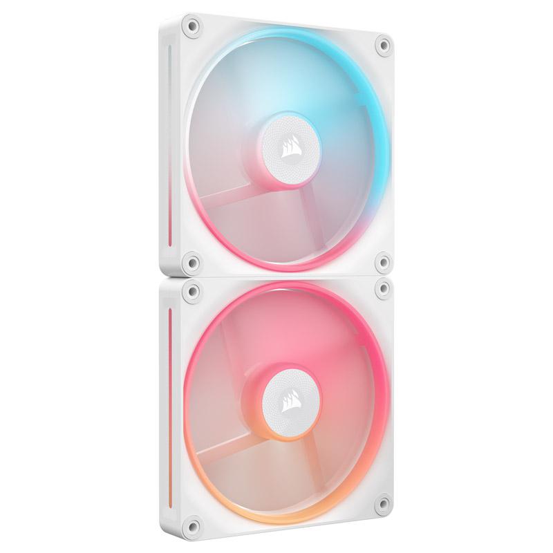Ventilatoare CORSAIR iCUE LINK LX140-R RGB WHITE, dual pack 2 Ventilatoare CORSAIR iCUE LINK LX140-R RGB WHITE, dual pack - imagine 2