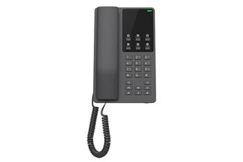 Telefon IP pentru hotel Grandstream GHP621W, 2 linii SIP, WiFi dual-band, montabil pe perete, negru
