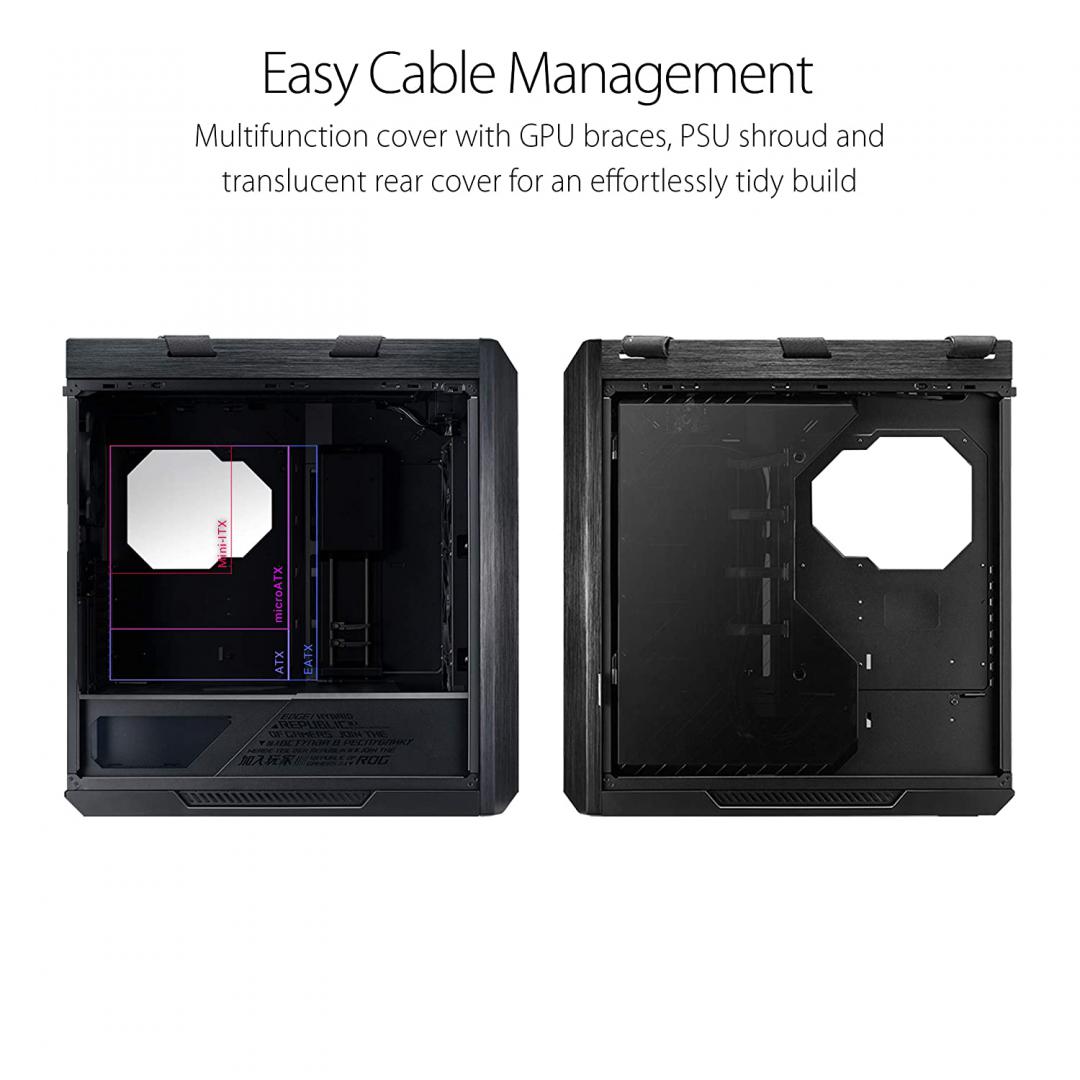 Carcasa ASUS ROG Strix Helios, Mid-Tower, fara sursa, E-ATX, Black 5 Carcasa ASUS ROG Strix Helios, Mid-Tower, fara sursa, E-ATX, Black - imagine 5