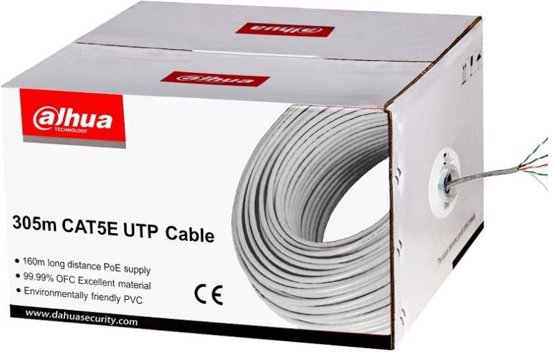 Cablu UTP CAT5E 305m Alimentare PoE: maxim 160m, conductor: 0.45* 4P0.005mm material: 99.9% OFC (Oxygen Free Copper) Dimensiu