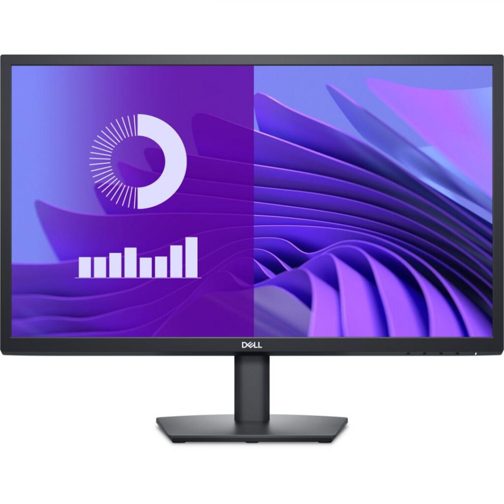 Monitor LED VA Dell E2425H 23.8″, Full HD (1920×1080), 75Hz, 5ms, Display Port, VGA, VESA, negru