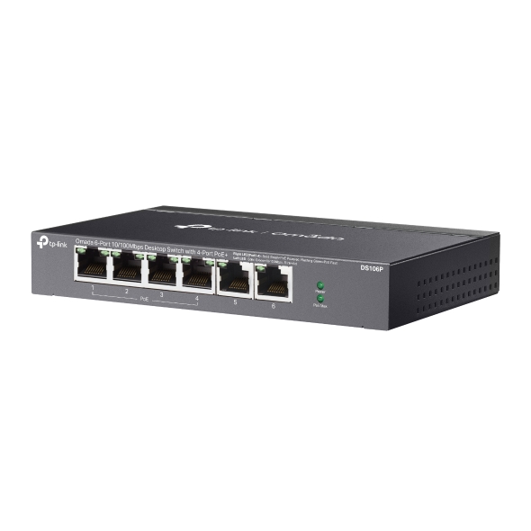 Switch TP-Link Omada DS106P, 6 porturi, PoE+ 2 Switch TP-Link Omada DS106P, 6 porturi, PoE+ - imagine 2