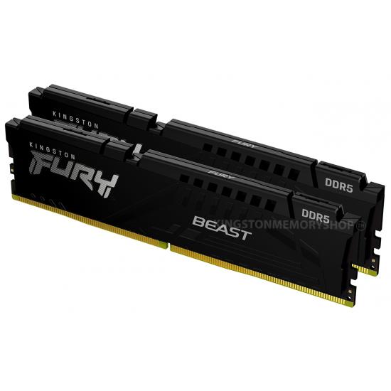 Memorie Kingston FURY Beast Black XMP, 16GB (2x8GB) DDR5, 6000MT/s, CL30