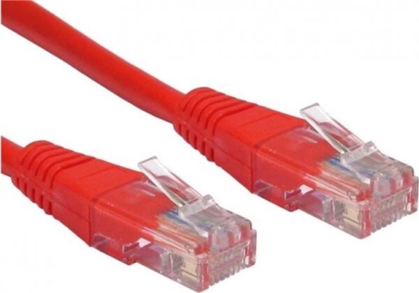 Cablu patch Spacer Cat5e CCA 0-5m Roșu