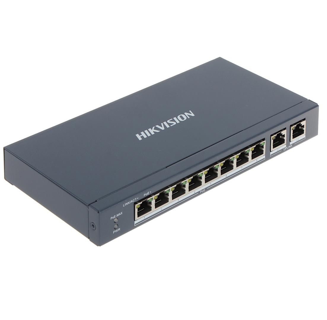 Switch Hikivision DS-3E0310P-E/M, 8 porturi PoE si 2 porturi gigabit 1 Switch Hikivision DS-3E0310P-E/M, 8 porturi PoE si 2 porturi gigabit