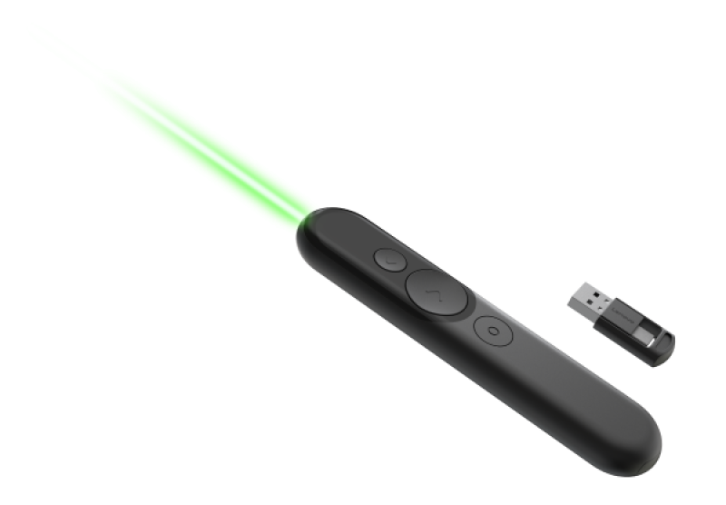 Remote laser reîncărcabil, Lenovo, dimensiuni compacte, culoare neagră
