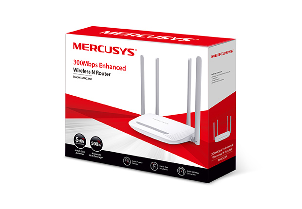 Router wireless Mercusys MW325R, 300Mbps, 4 porturi 10/100Mbps, 4 antene 3 Router wireless Mercusys MW325R, 300Mbps, 4 porturi 10/100Mbps, 4 antene - imagine 3