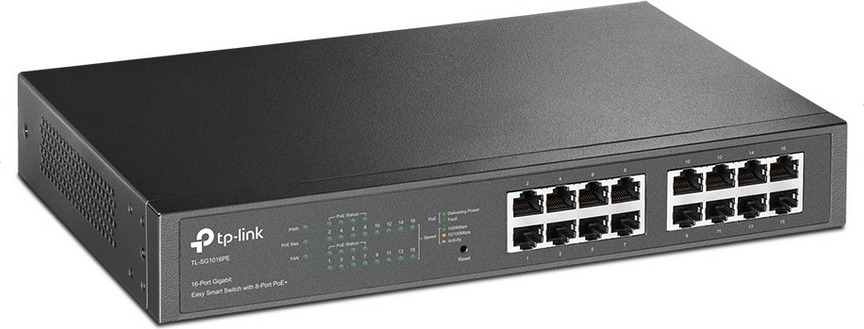 Switch TP-Link TL-SG1016PE, 16 porturi Gigabit