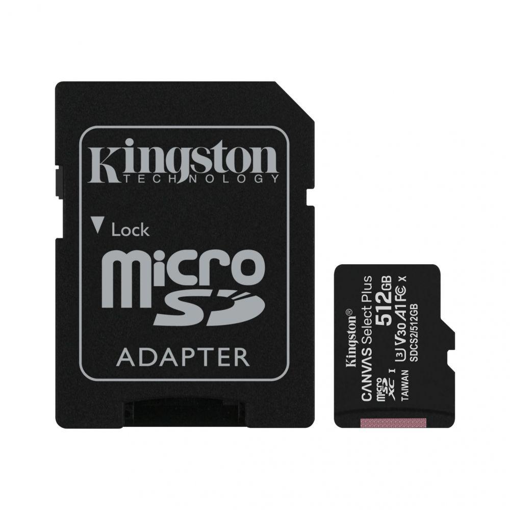 Card de memorie, Kingston, Canvas Select Plus MicroSDHC, 512 GB, Class10