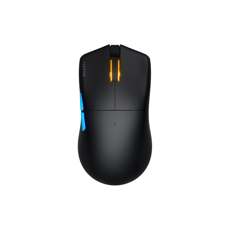 Mouse gaming wireless Hator Pulsar 3 PRO, 30K DPI, senzor Optical PixArt PAW 3950, switch HATOR Optical 100M, side switch Kailh 3M, negru