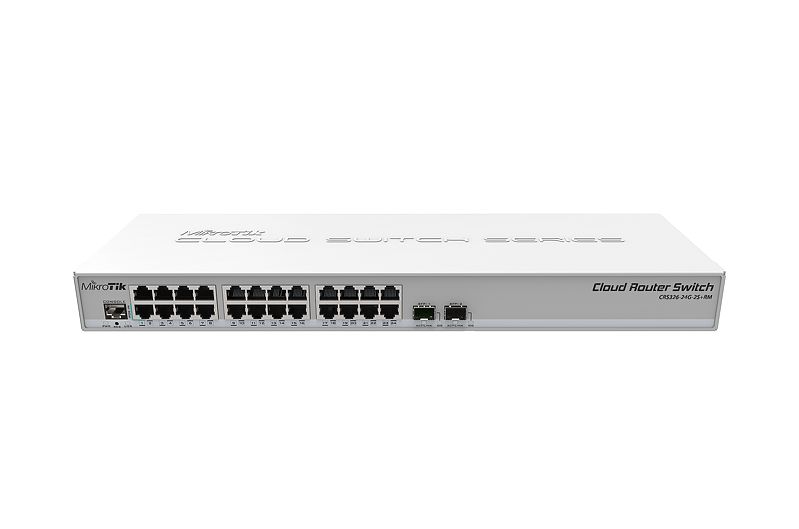 Switch Mikrotik CRS326-24G-2S+RM, 24-Port Gigabit