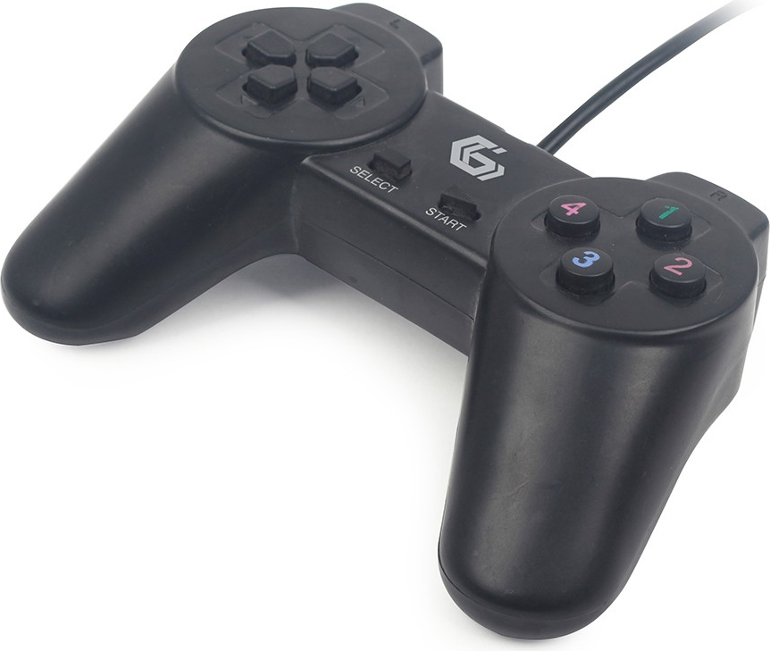 Gamepad Gembird JPD-UB-01, ergonomic si programabil, USB, pentru PC, Negru 2 Gamepad Gembird JPD-UB-01, ergonomic si programabil, USB, pentru PC, Negru - imagine 2