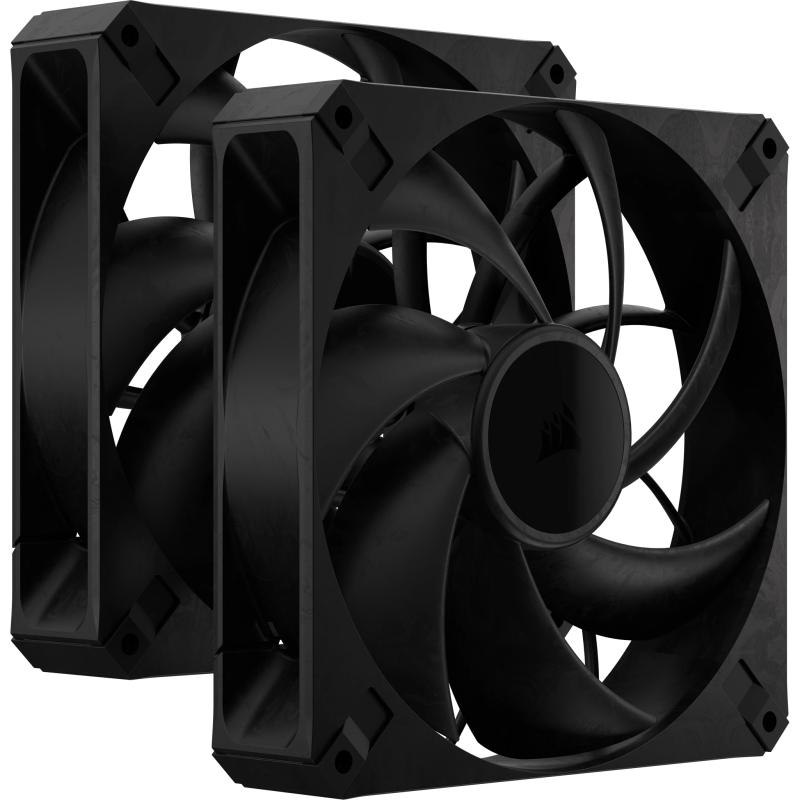 Ventilator Corsair RS140 MAX 140mm PWM, 1600 RPM, Dual Pack, Negru