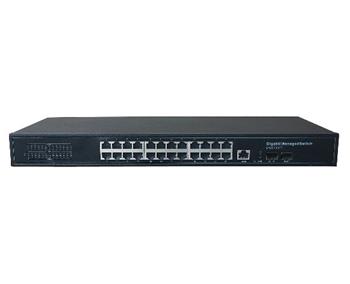 ADEX ADS-224GRP-1PO-2F-RM reverse poe managed switch, 24x Gbit port (1x poe out), 2x SFP, metal