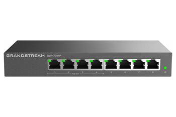 Switch neadministrat Grandstream GWN7701P, 8xGbE, 4xPoE, metal, negru, 190x100x28mm