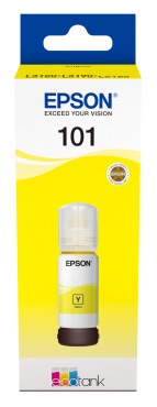 Flacon cerneala Epson 101 EcoTank Galben (70ml) pt Epson EcoTank L4150, L4160, L4260, L4266, L4360, L4366, L6160, L6170, L6190, L6260, L6270, L6276, L6290, L6360, L6370, L6376, L6390, L14150