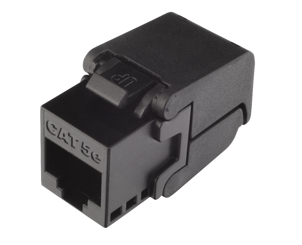 Cupla conector modul Keystone, Solarix, Cat 5e, Negru