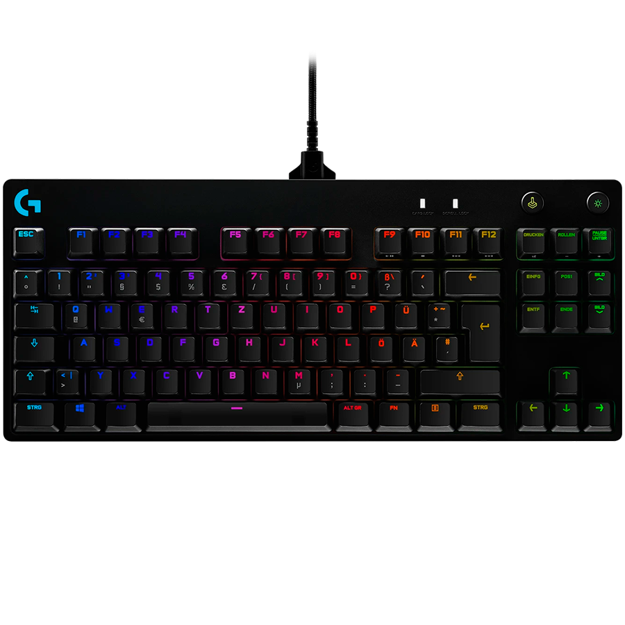 Tastatura mecanica gaming Logitech G Pro, Iluminare RGB, GX blue switch, Negru 2 Tastatura mecanica gaming Logitech G Pro, Iluminare RGB, GX blue switch, Negru - imagine 2