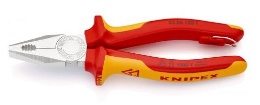 Cleste profesional combinat izolat Knipex 03 06 180 T, 180 mm 2 Cleste profesional combinat izolat Knipex 03 06 180 T, 180 mm - imagine 2