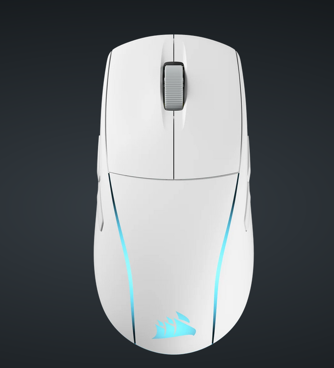 Mouse gaming Corsair M75 Lightweigh 2.4GHz wireless or Bluetooth®, 26K DPI, 89g, RGB, alb