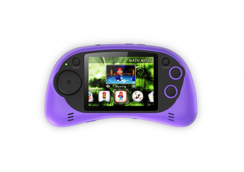 Consola jocuri portabila Serioux, ecran 2.7, 200 jocuri incluse, Mov