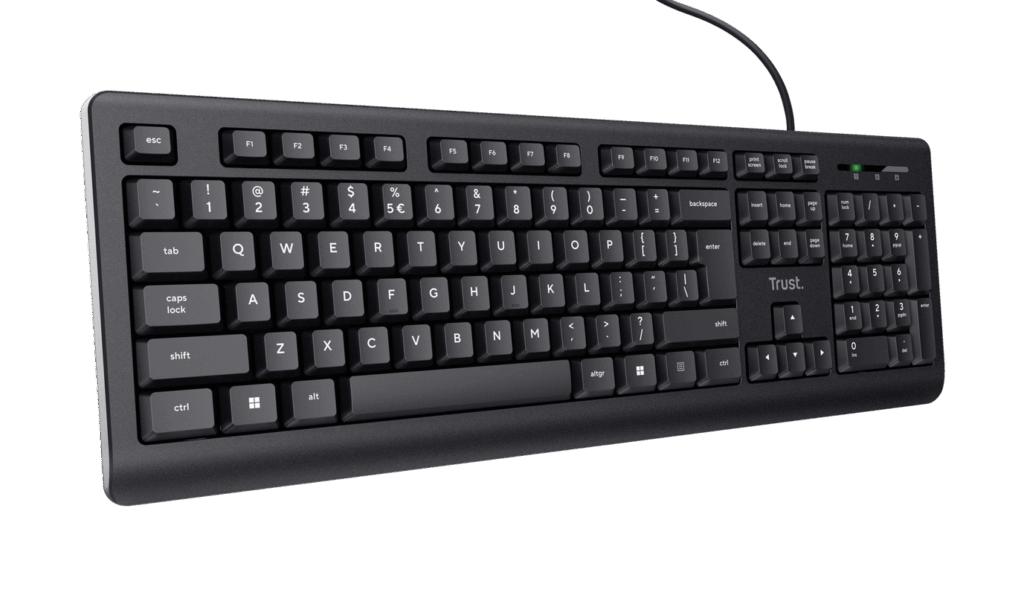 Tastatura cu fir Trust Basic, cablu 1.8m, USB-A, Negru