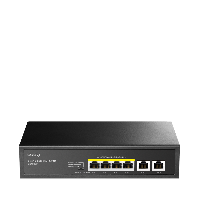 Switch Cudy GS1006P, 6 port-uri 10/100/1000Mbps PoE, 65W