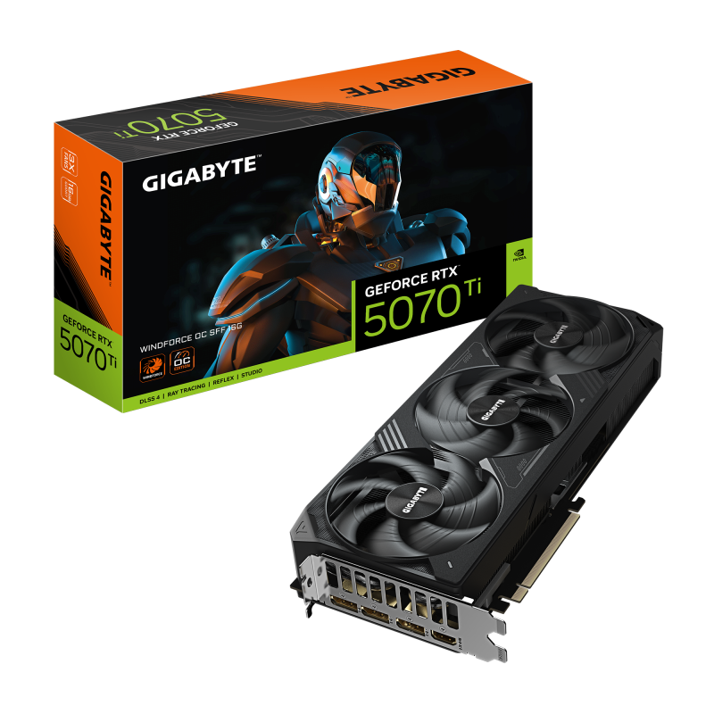 Placa video GIGABYTE GeForce RTX™ 5070 Ti WINDFORCE OC SFF, 16GB GDDR7, 256-bit
