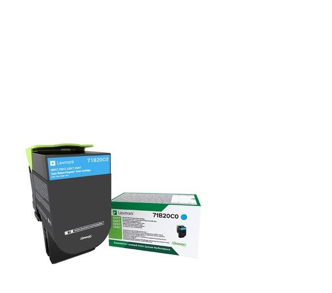 Toner imprimanta, Lexmark, 71B20C0, albastru cyan