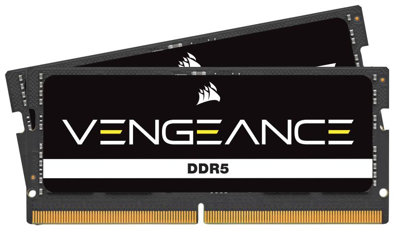 Memorie Corsair VENGEANCE, SODIMM DDR5, 32GB, KIT 2x16GB, 5200MT/s, C44, Negru