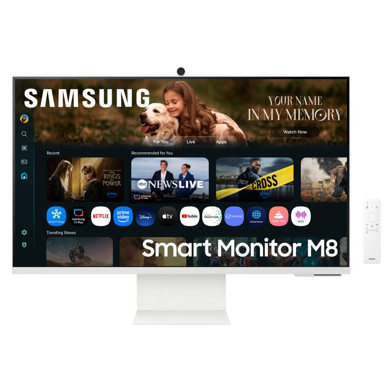 Monitor VA LED Samsung 32″ LS32FM801UUXDU, UHD 3840 x 2160, HDMI, Boxe, Pivot, 4 ms, Alb