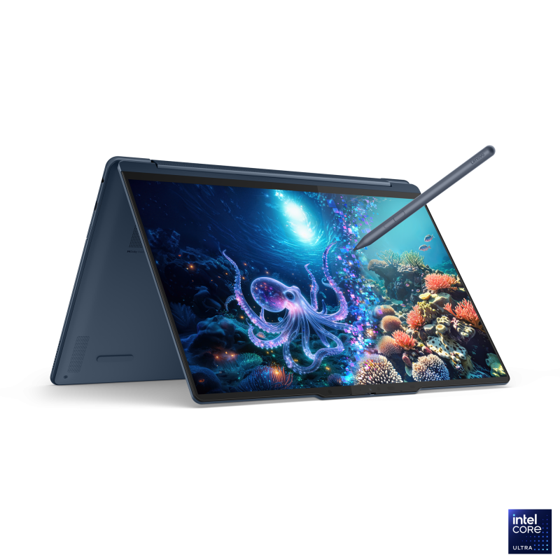 Laptop Lenovo Yoga 9 2-in-1 14ILL10 cu procesor Intel® Core™ Ultra 7 258V pana la 4.8GHz, 14″ 2.8K WQXGA+ , OLED, 120Hz, Touch, 32GB LPDDR5x RAM, 1TB SSD, Intel® Arc™ Graphics, Windows® 11 Home, Cosmic Blue, 3y on-site Premium Care