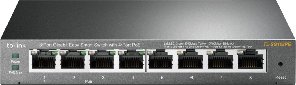 Switch TP-Link TL-SG108PE, 8 Porturi Gigabit