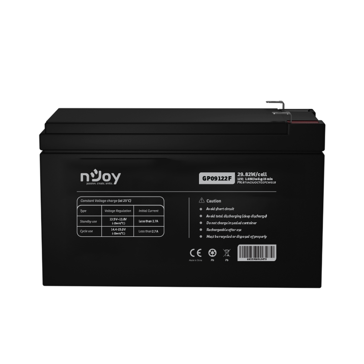 Baterie UPS nJoy GP09122F 12V 29.82W/cell 4 Baterie UPS nJoy GP09122F 12V 29.82W/cell - imagine 4