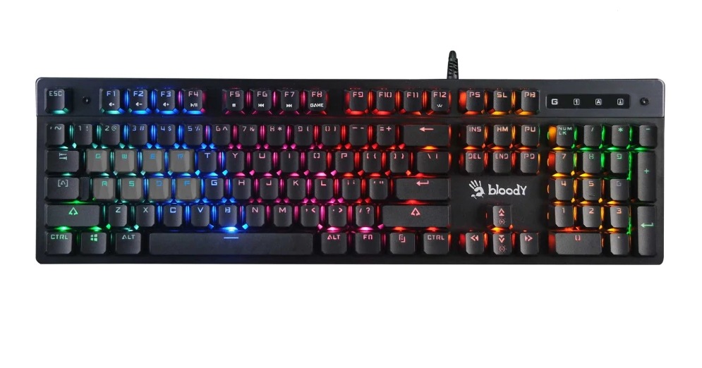 Tastatura A4tech B500N Bloody gaming, cu fir 106 taste gri 3 Tastatura A4tech B500N Bloody gaming, cu fir 106 taste gri - imagine 3