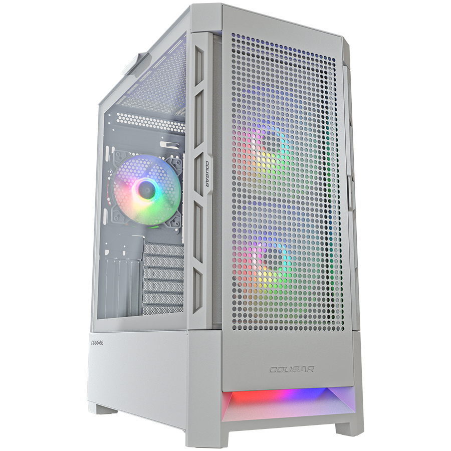 Airface RGB Middle Tower Fara sursa ATX, E-ATX, mATX, mITX, SSI-CEB White