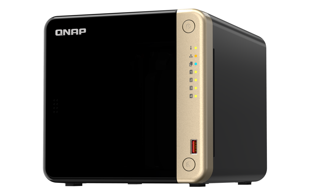Network Attached Storage Qnap TS-464 cu procesor Intel® Celeron® N5095 2.9Ghz, 4-Bay, 8GB DDR4, 1 port 2.5G, 2 porturi USB 2.0, 2 porturi USB 3.2 Gen 2