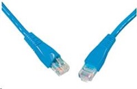 Solarix – patch kabel CAT5E UTP PVC 1m modrý snag-proof