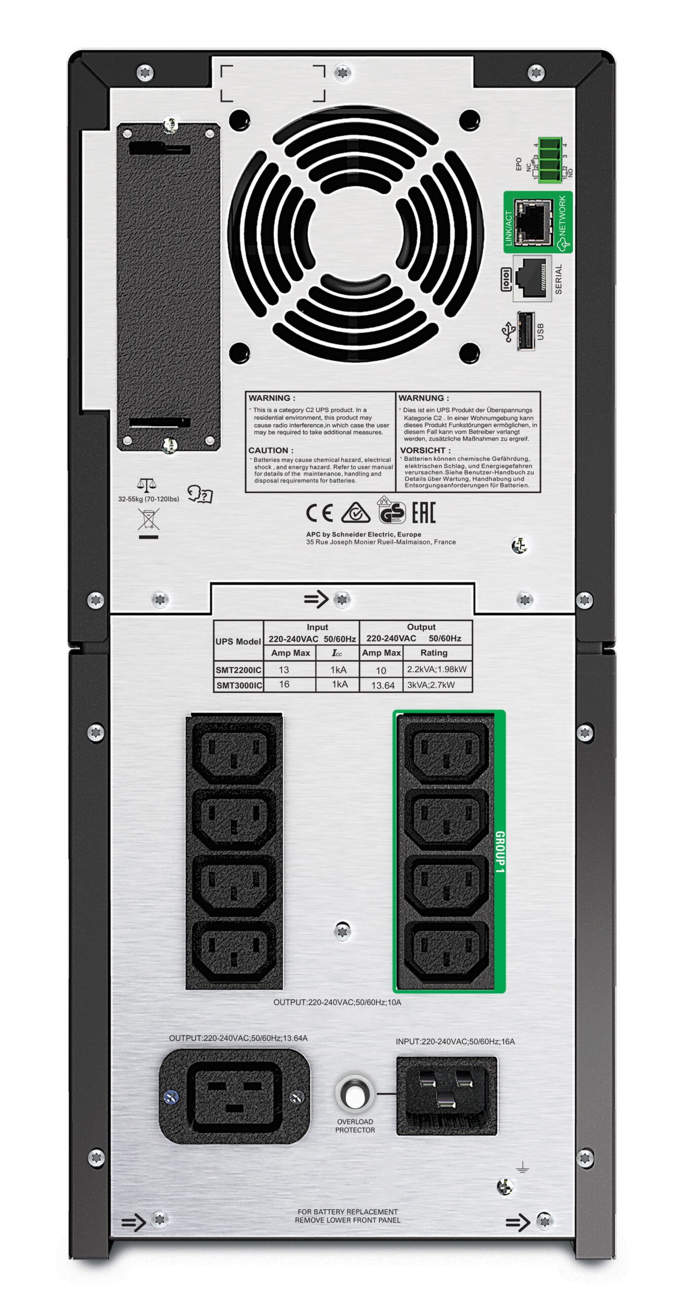 UPS APC SMT3000IC Smart Tower, 3000VA/2700W, 8 prize IEC C13, 2 prize IEC C19 2 UPS APC SMT3000IC Smart Tower, 3000VA/2700W, 8 prize IEC C13, 2 prize IEC C19 - imagine 2