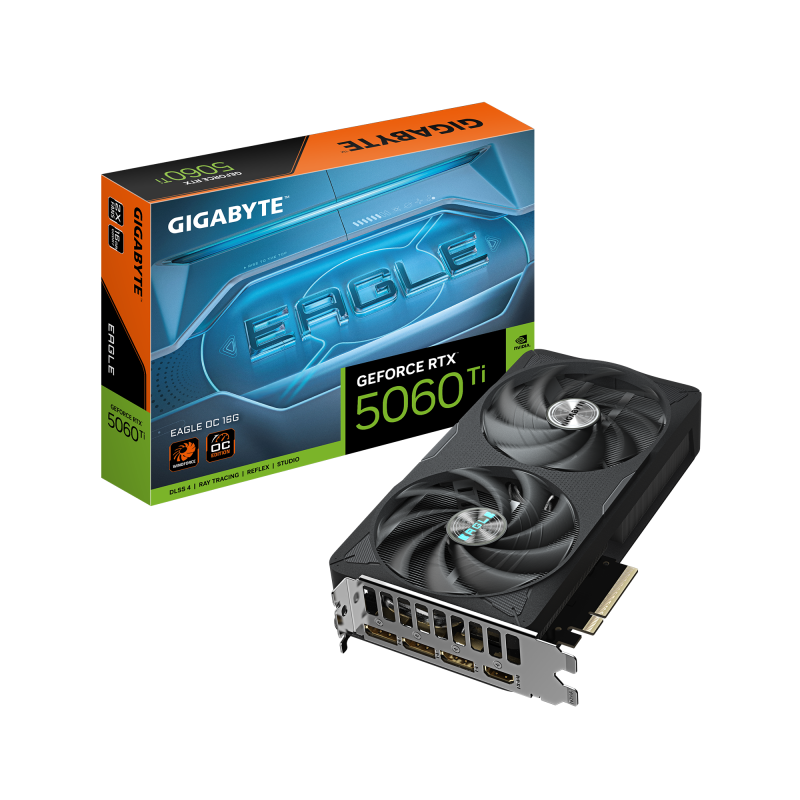 Placa video Gigabyte GeForce RTX 5060 Ti EAGLE OC 16G, 128 bit, GDDR7, Negru