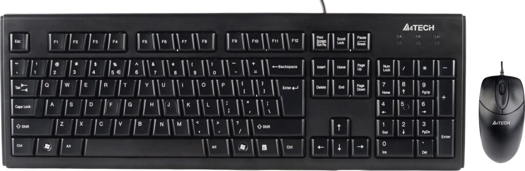 Kit Tastatura + Mouse A4tech KRS-8372, USB, Negru