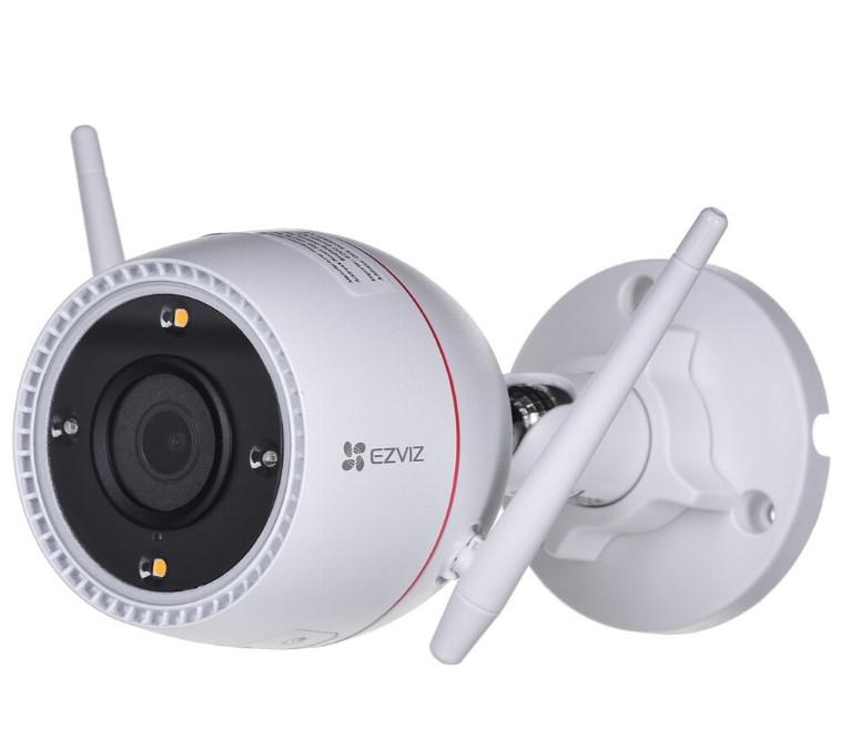 Camera de supraveghere Ezviz H3c 2K Wi-Fi Smart Home, 3MP, 2304×1296, Detectie miscare, Viziune nocturna color IR30m, IP67, Detectare forma umana AI, Sirena si lumina stroboscopica, Suport MicroSD 512GB, Stocare Ezviz CloudPlay