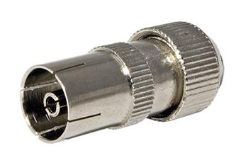 Conector coaxial mama cu surub, metal, Goobay, 10 bucati/punga
