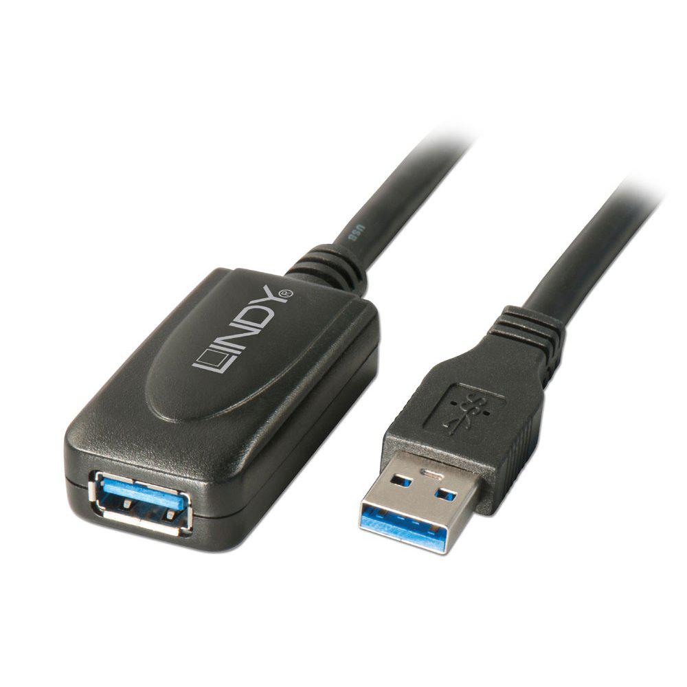 Cablu de extensie USB 3.0, Lindy, activ, lungime 5 m